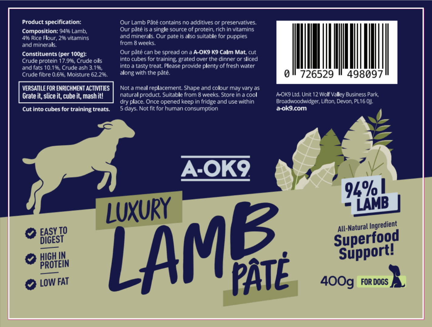 A-OK9 High-Protein Pâté (only UK)