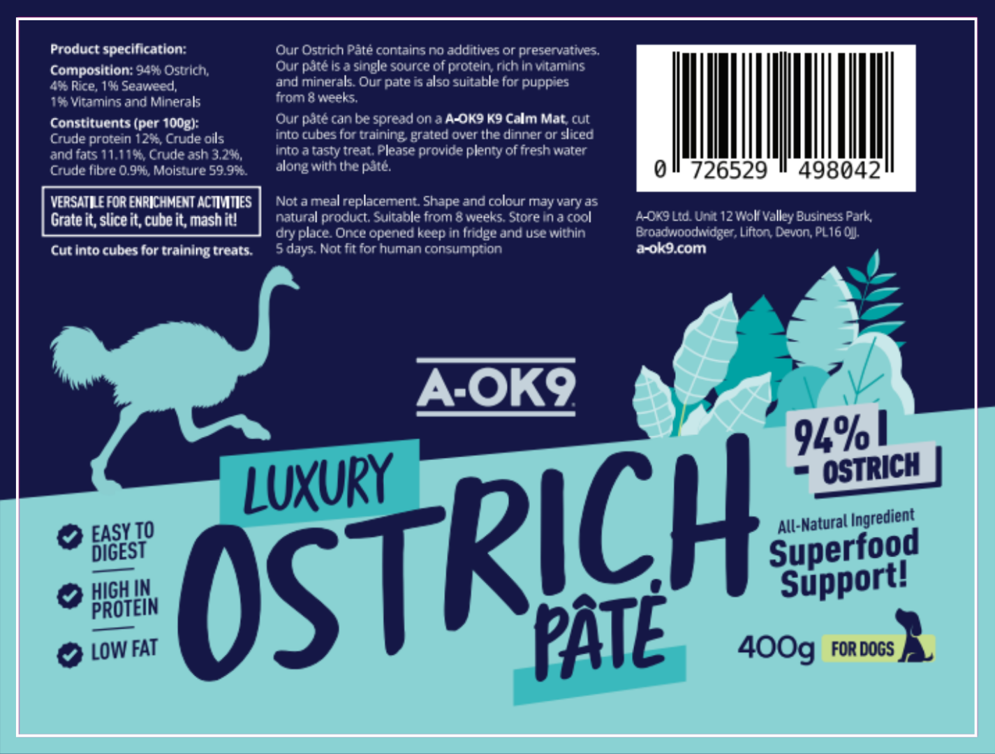 A-OK9 High-Protein Pâté (only UK)