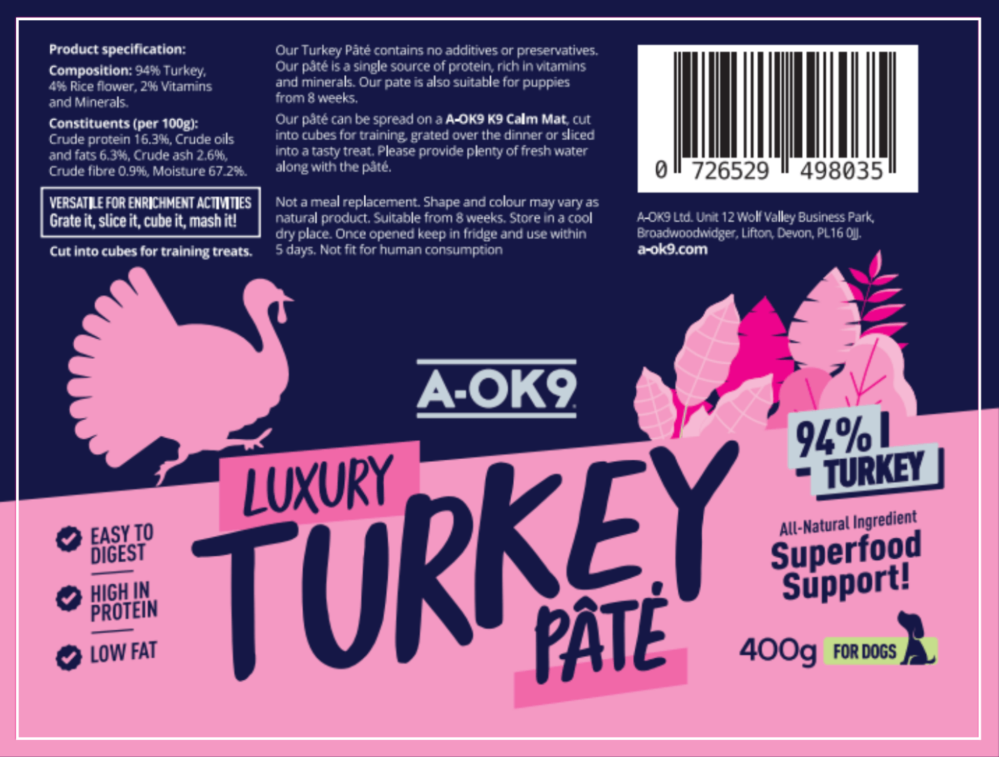 A-OK9 High-Protein Pâté (only UK)