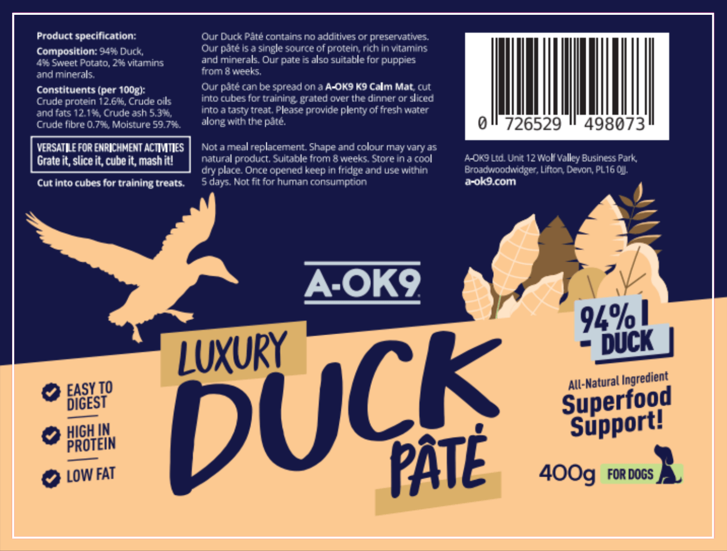 A-OK9 High-Protein Pâté (only UK)