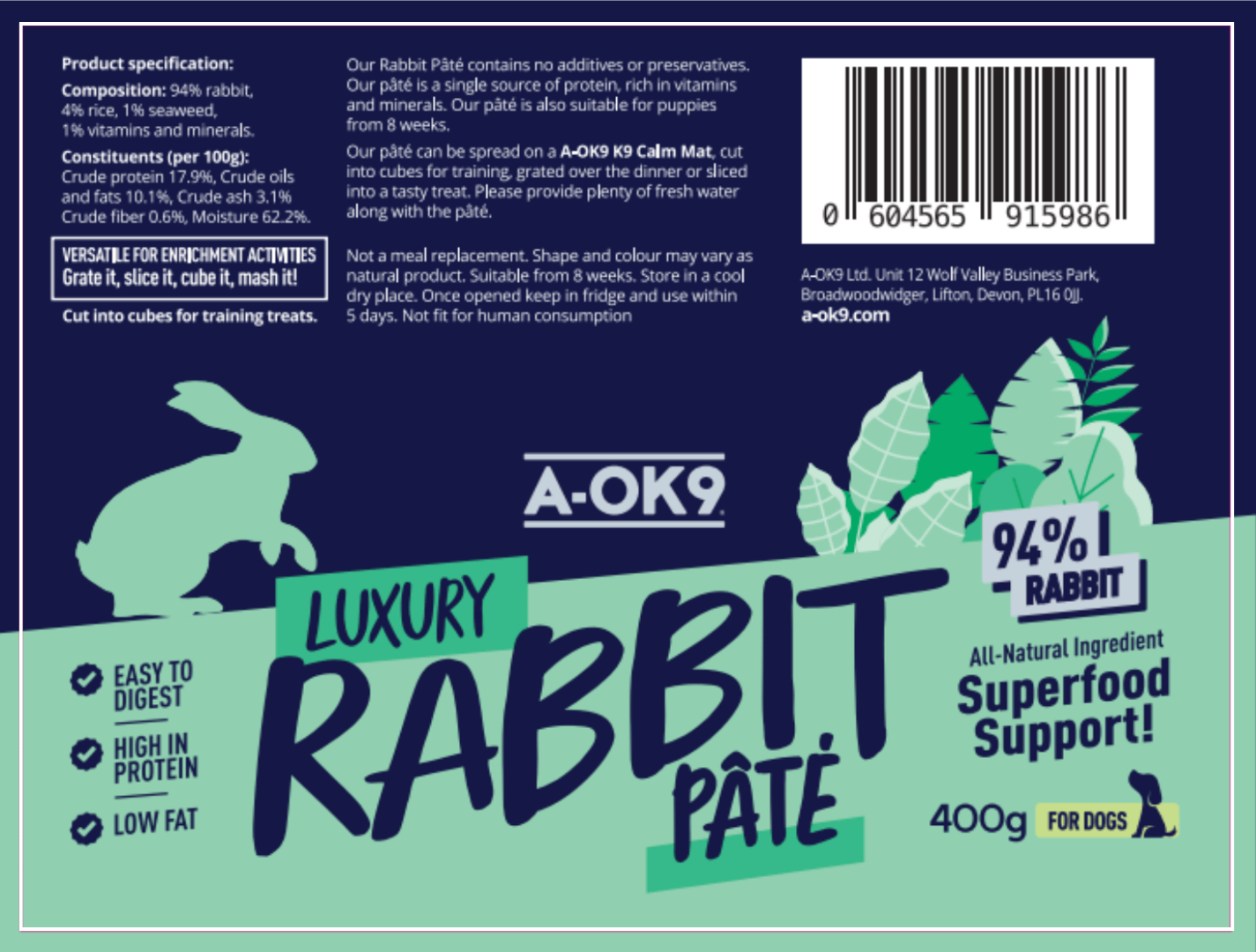 A-OK9 High-Protein Pâté (only UK)