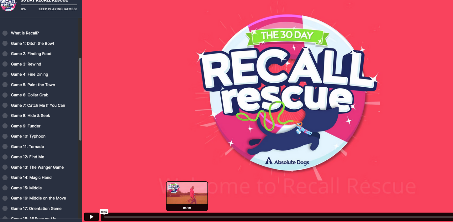 30 Day Recall Rescue