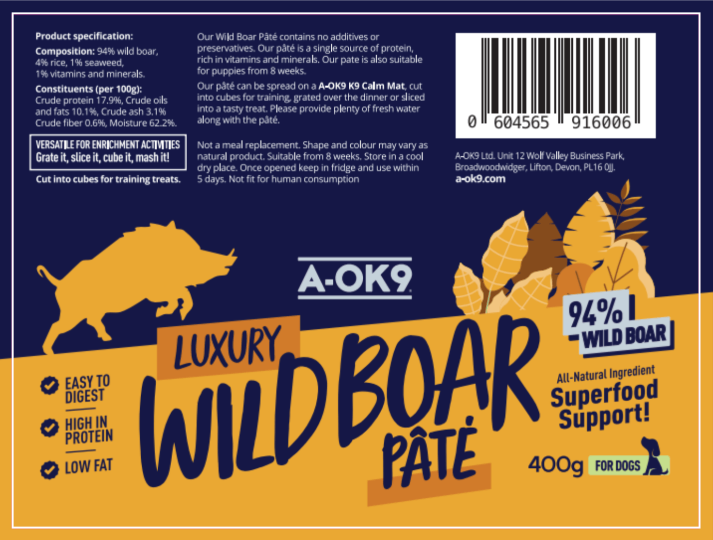 A-OK9 High-Protein Pâté (only UK)